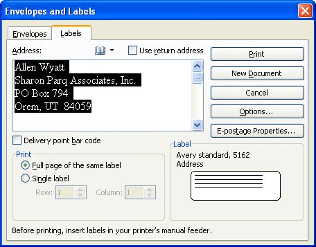 convert excell to lables in word for mac